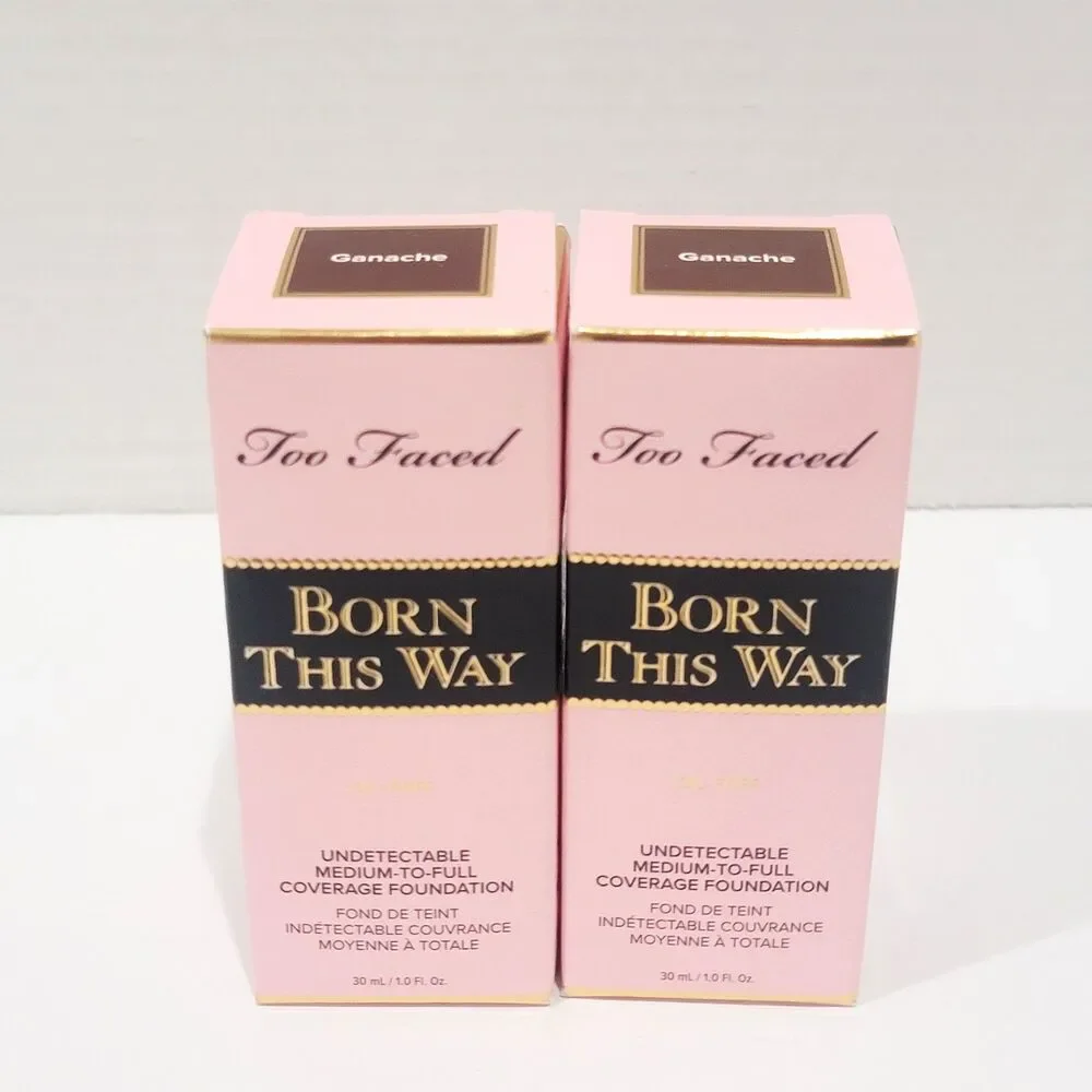 Too Faced Born This Way GANACHE Undetectable Med to Full Foundation 1.0 Oz Lot